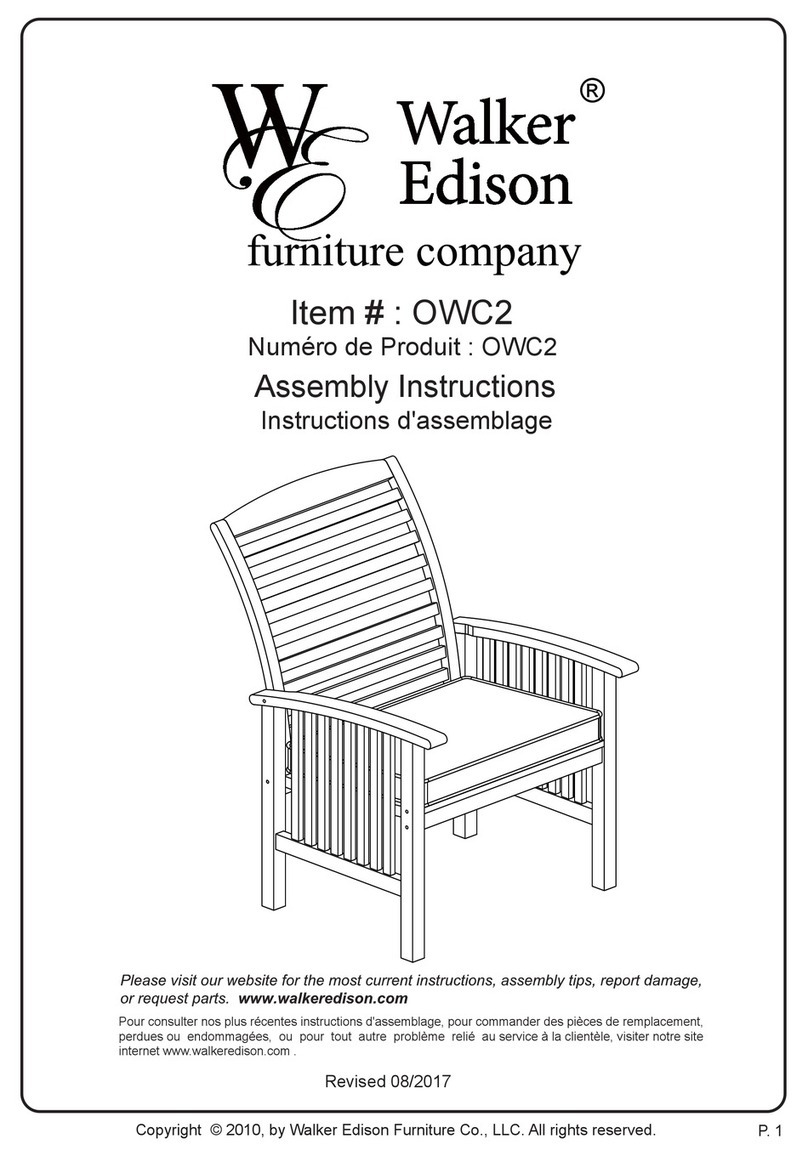 Walker Edison OWC2 Assembly instructions Walker Edison OWC2 Assembly instructions
