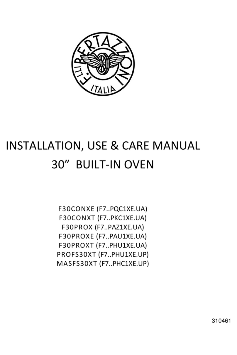 F.Bertazzoni PROFS30XT Installation, use & care manual