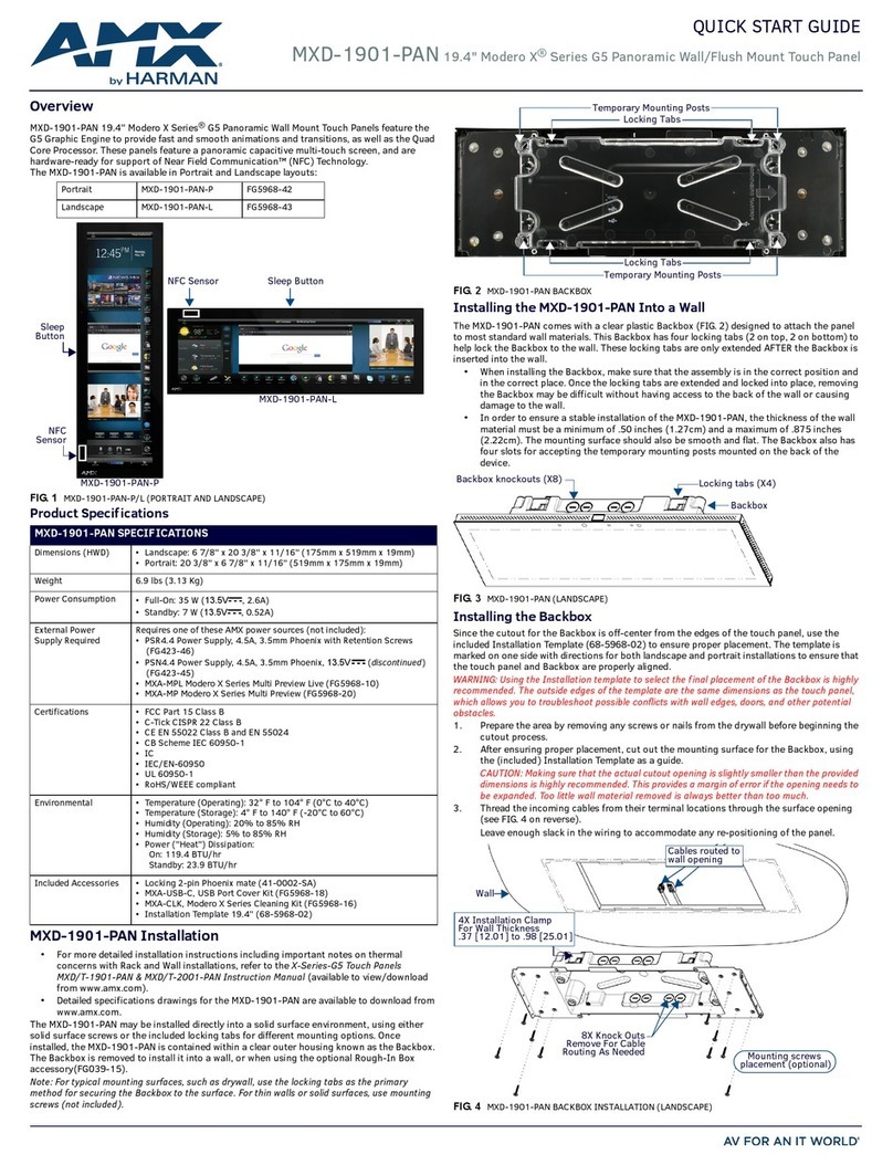 Harman AMX Modero X Series User manual