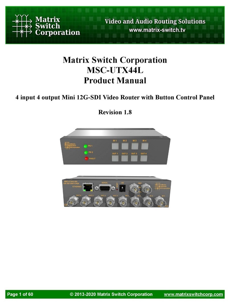 Matrix Switch Corporation MSC-UTX44L User manual