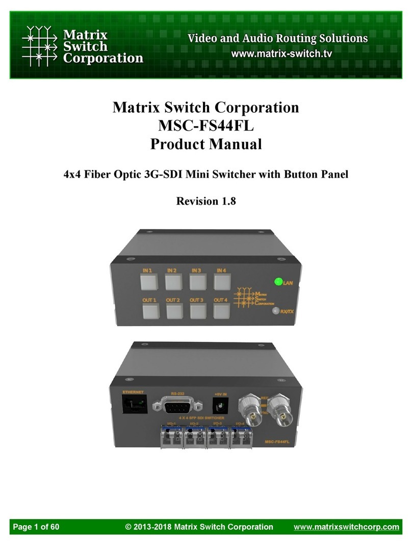 Matrix Switch Corporation MSC-FS44FL User manual