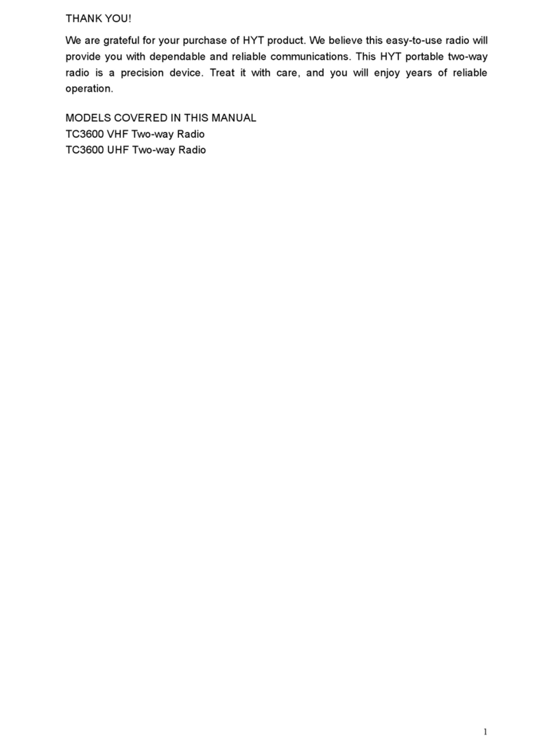 HYT TC3600 VHF User manual