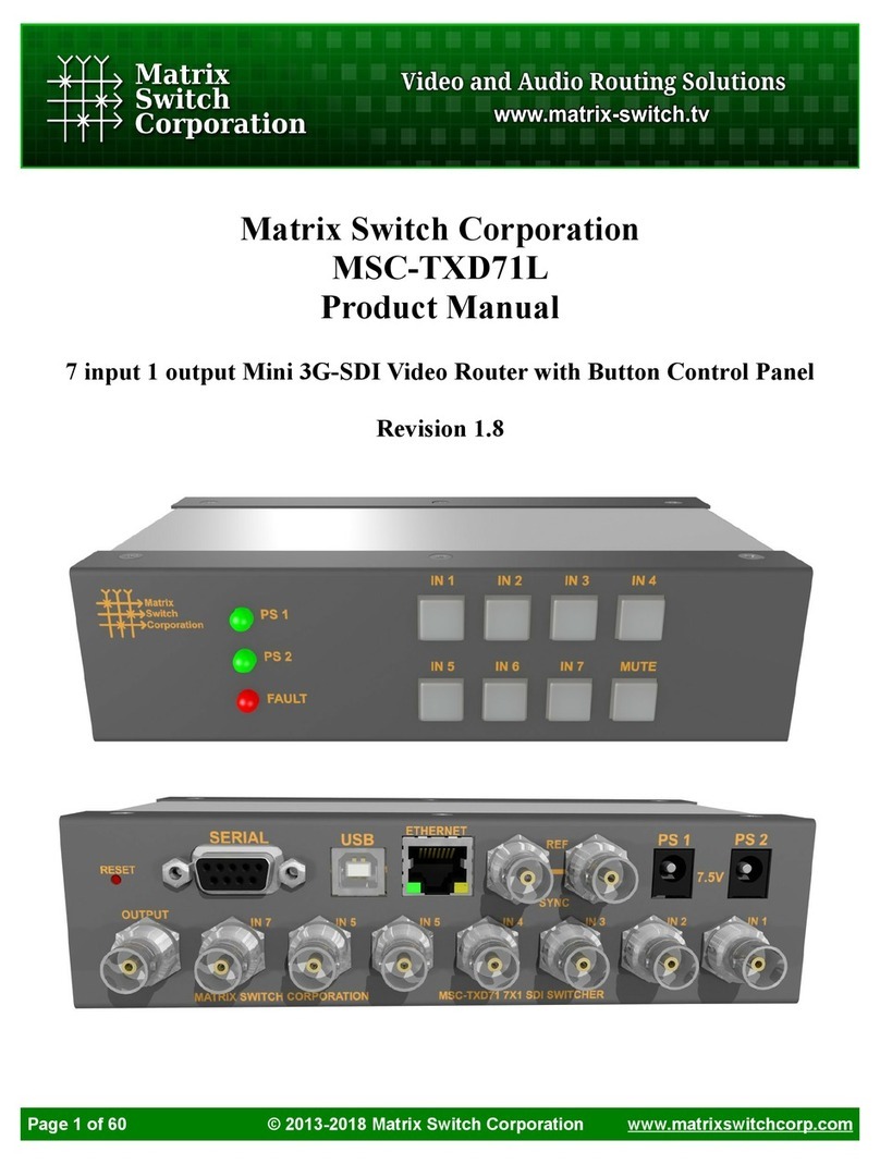 Matrix Switch Corporation MSC-TXD71L product manual