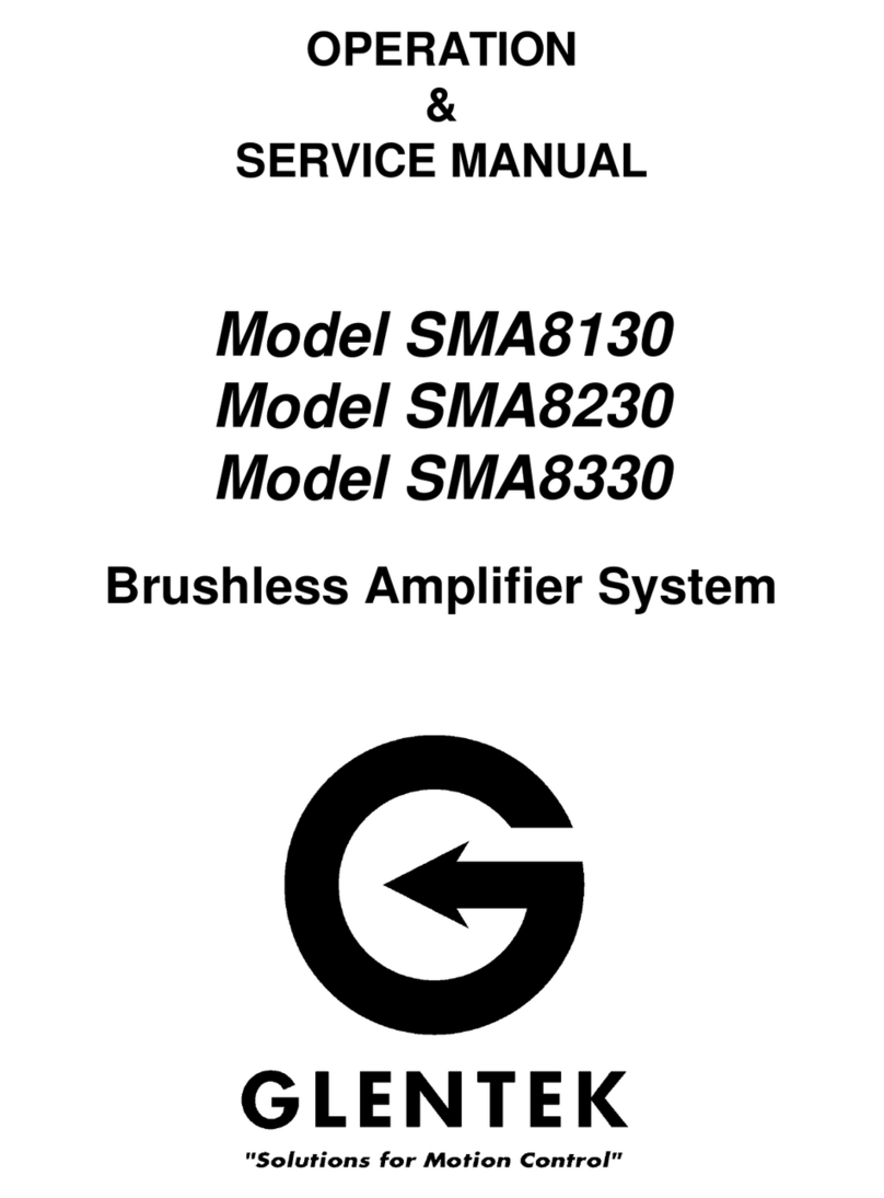Glentek SMA8130 Installation and operating instructions
