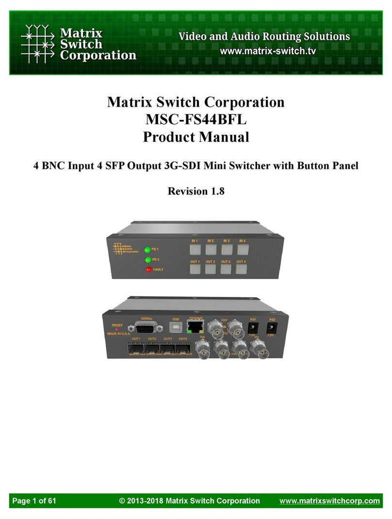 Matrix Switch Corporation MSC-FS44BFL User manual