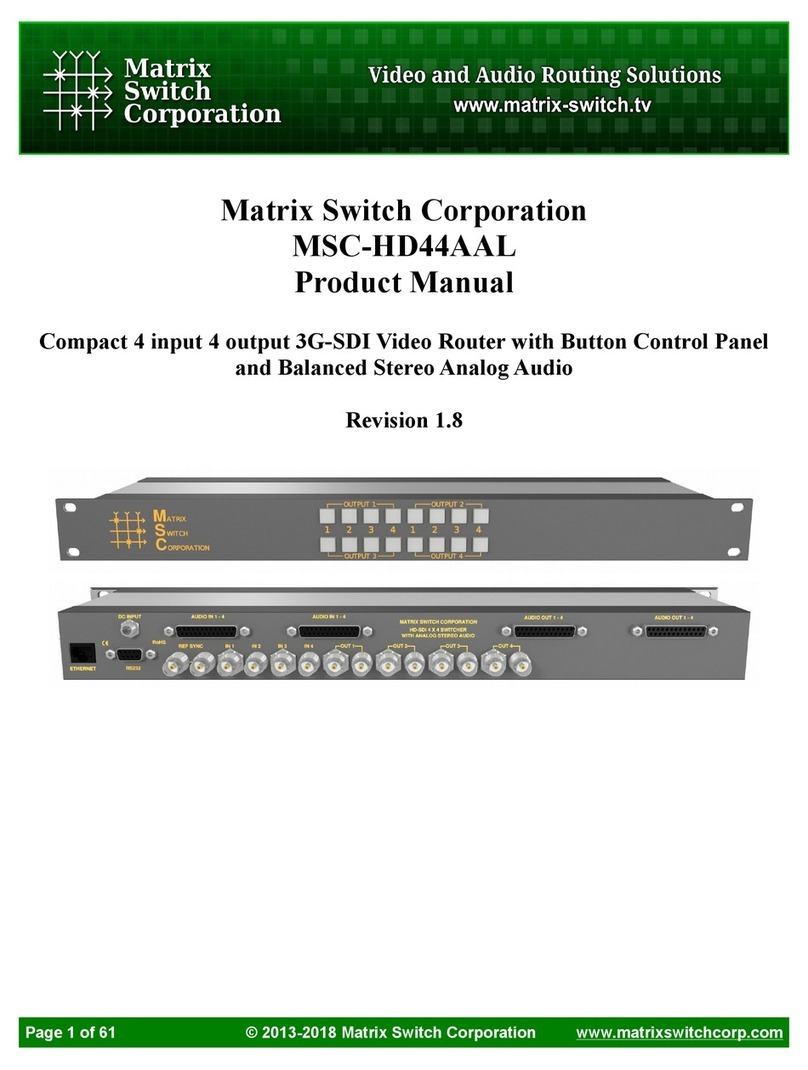 Matrix Switch Corporation MSC-HD44AAL product manual