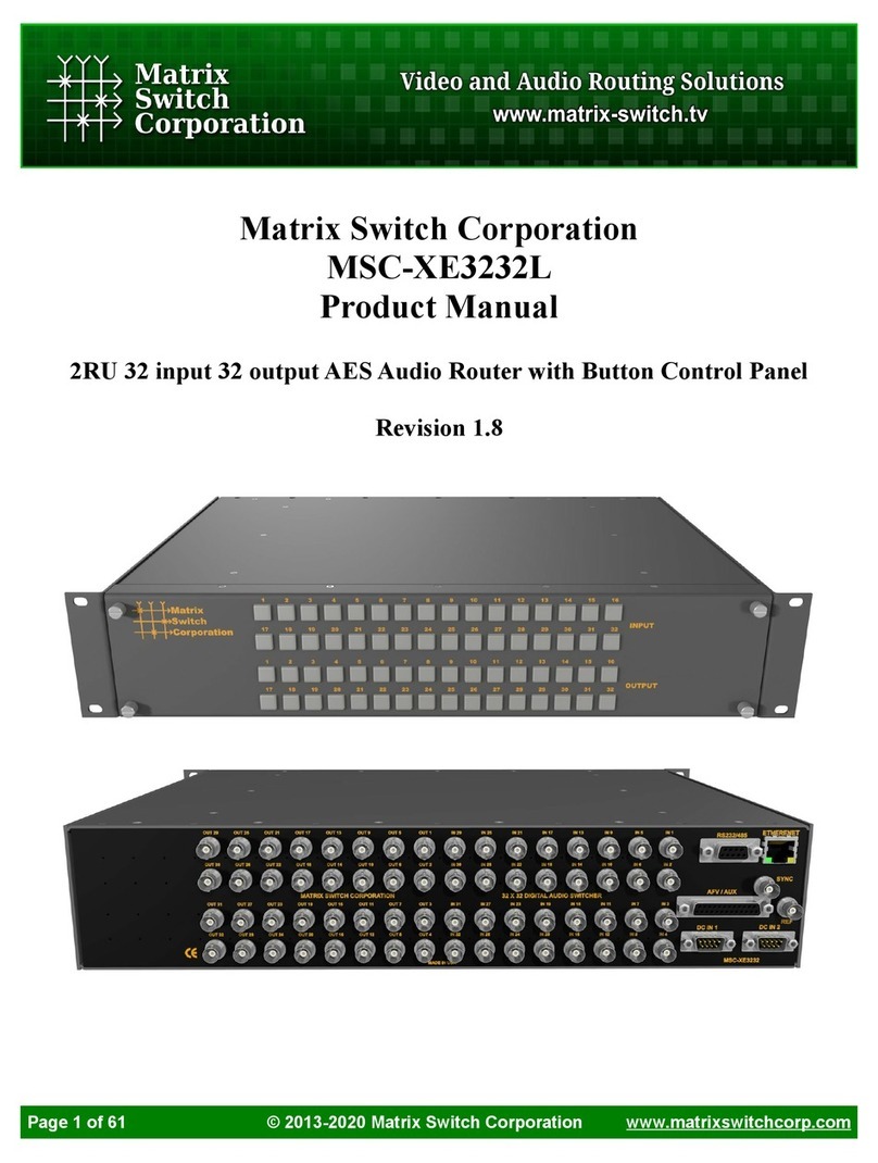 Matrix Switch Corporation MSC-XE3232L User manual