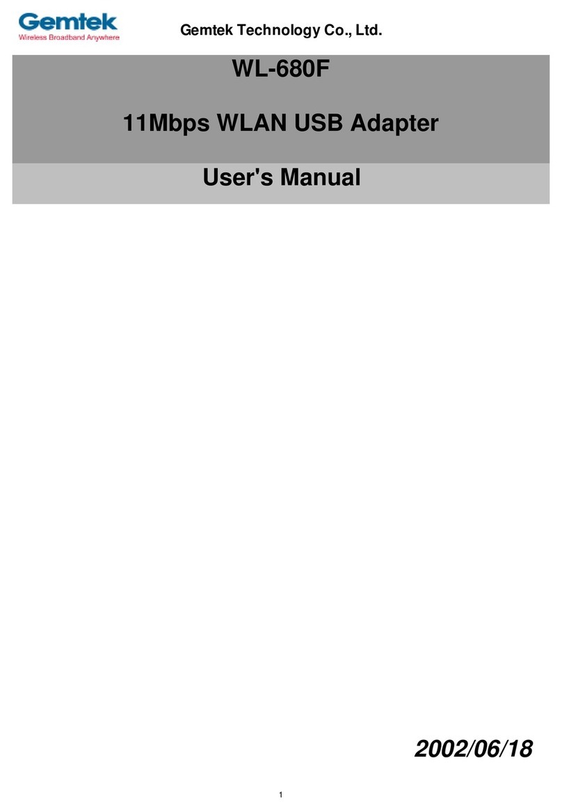 Gemtek WL-680F user manual