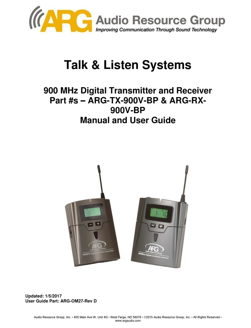 ARG ARG-TX-900V-BP Manual and user guide