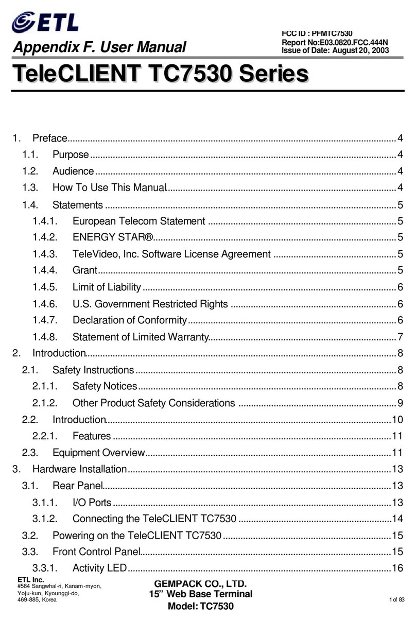 ETL TeleCLIENT TC7530 Series user manual
