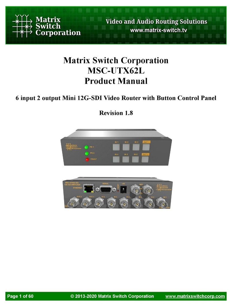 Matrix Switch Corporation MSC-UTX62L User manual