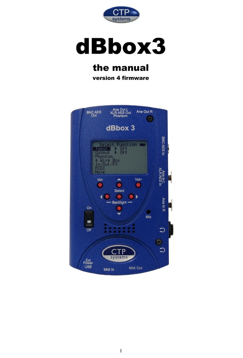 CTP Systems dBbox3 manual