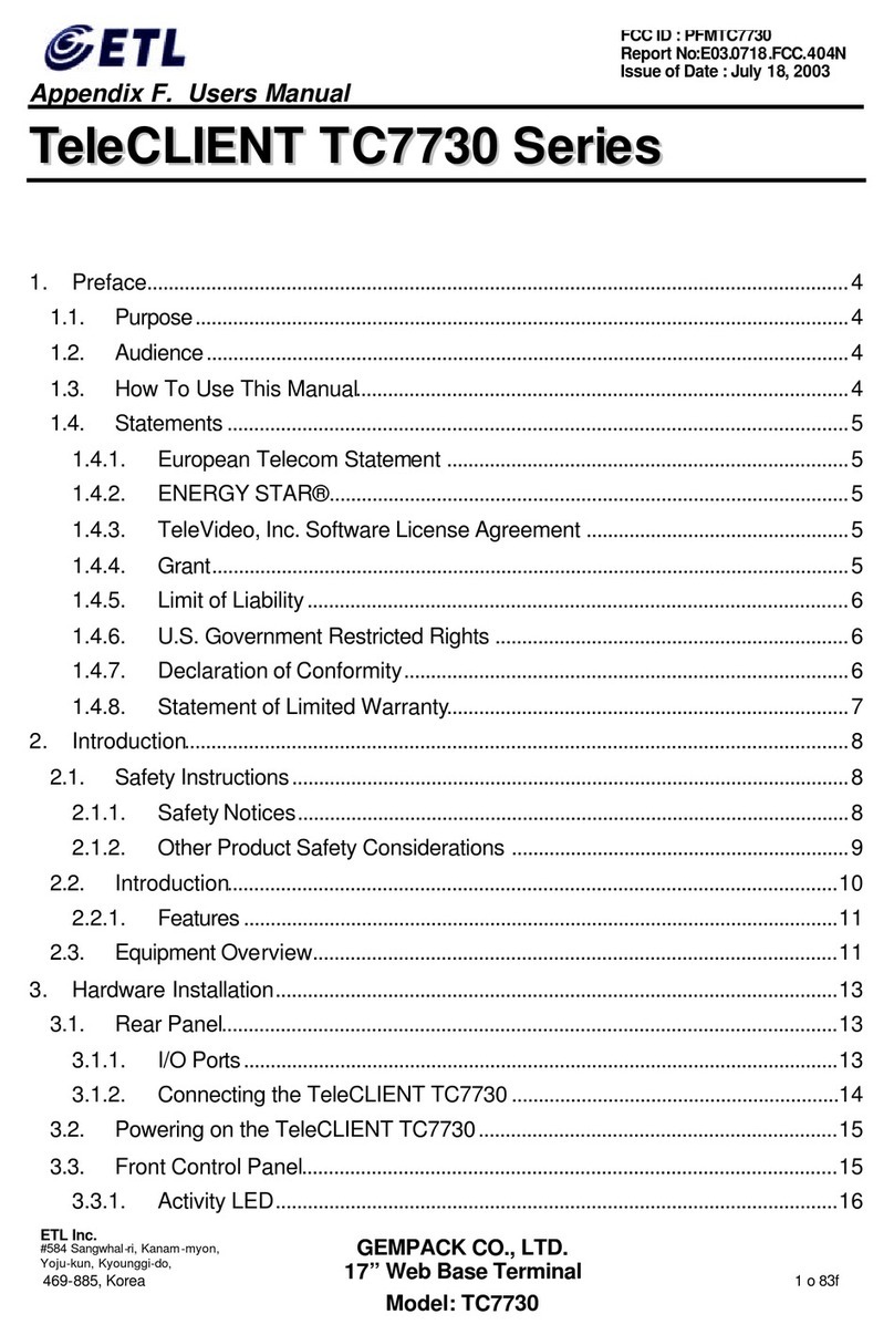 ETL TeleCLIENT TC7730 Series user manual