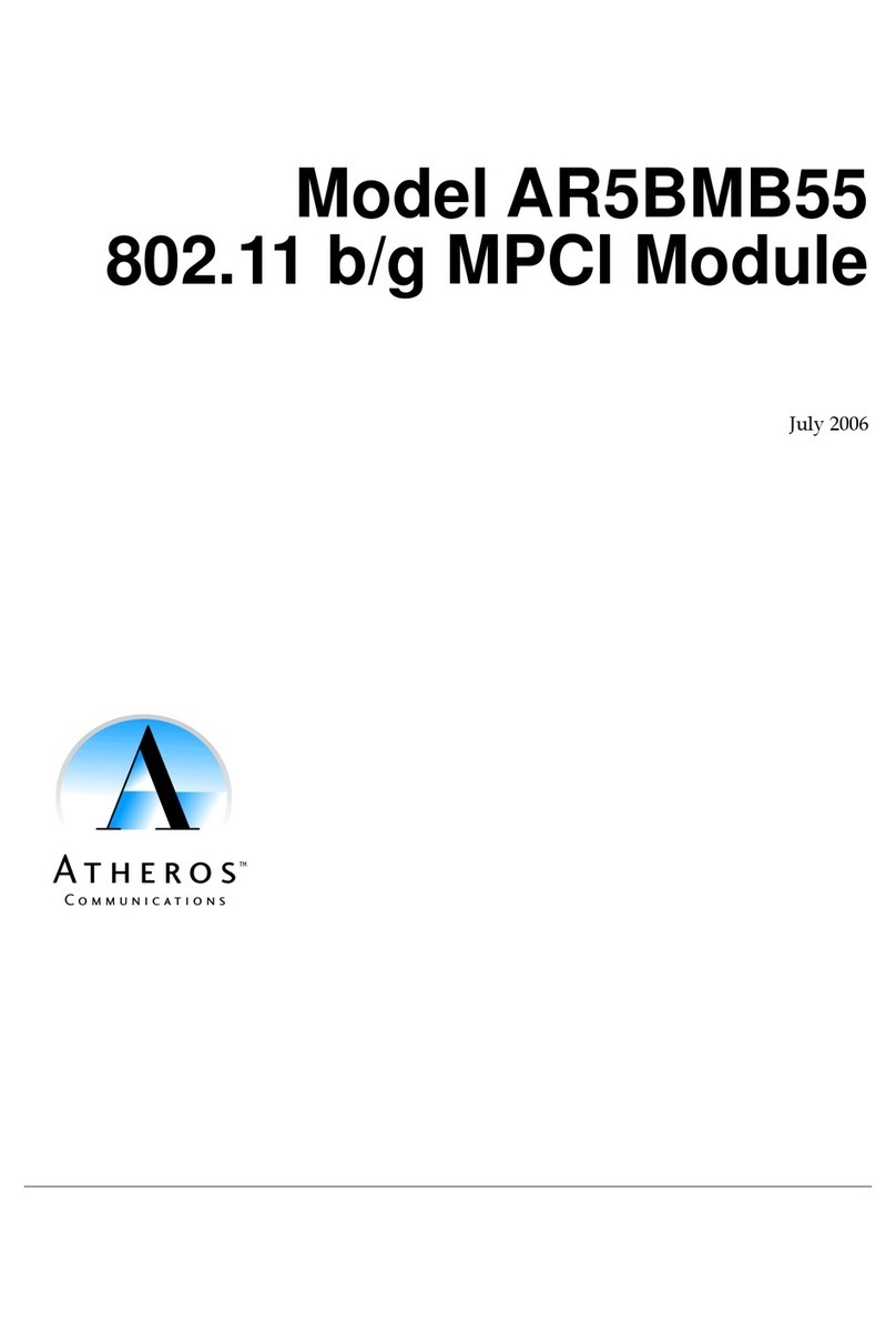 Atheros AR5BMB55 User manual