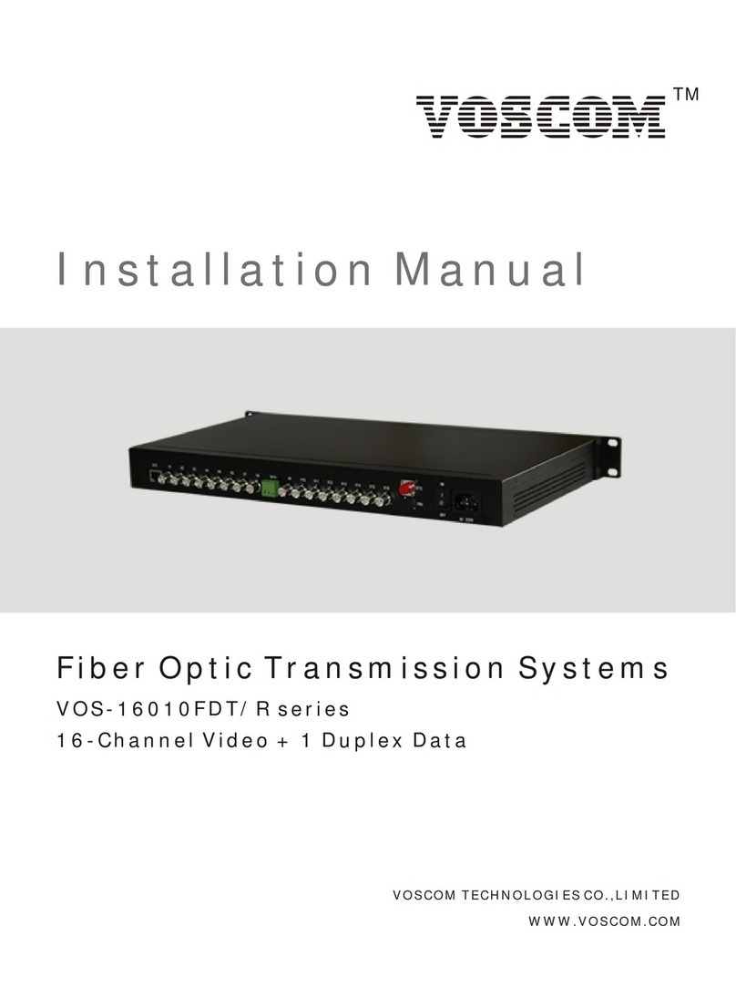 Voscom VOS-16010FDT/R Series User manual