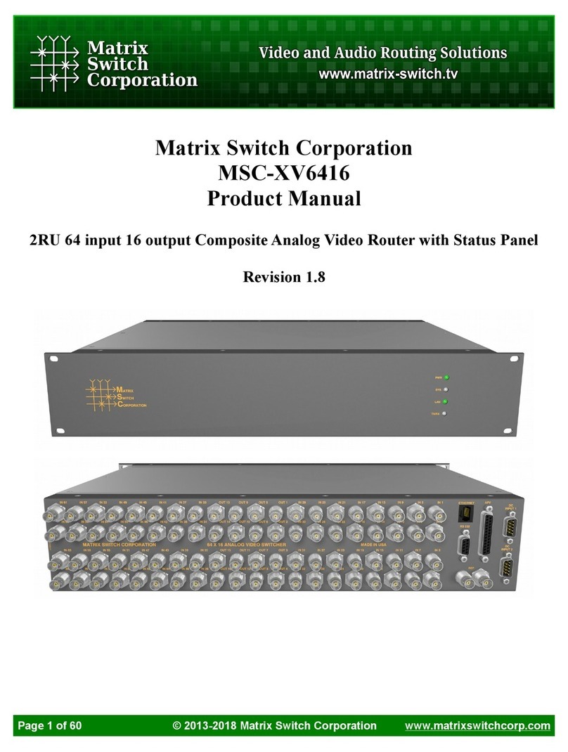 Matrix Switch Corporation MSC-XV6416 product manual