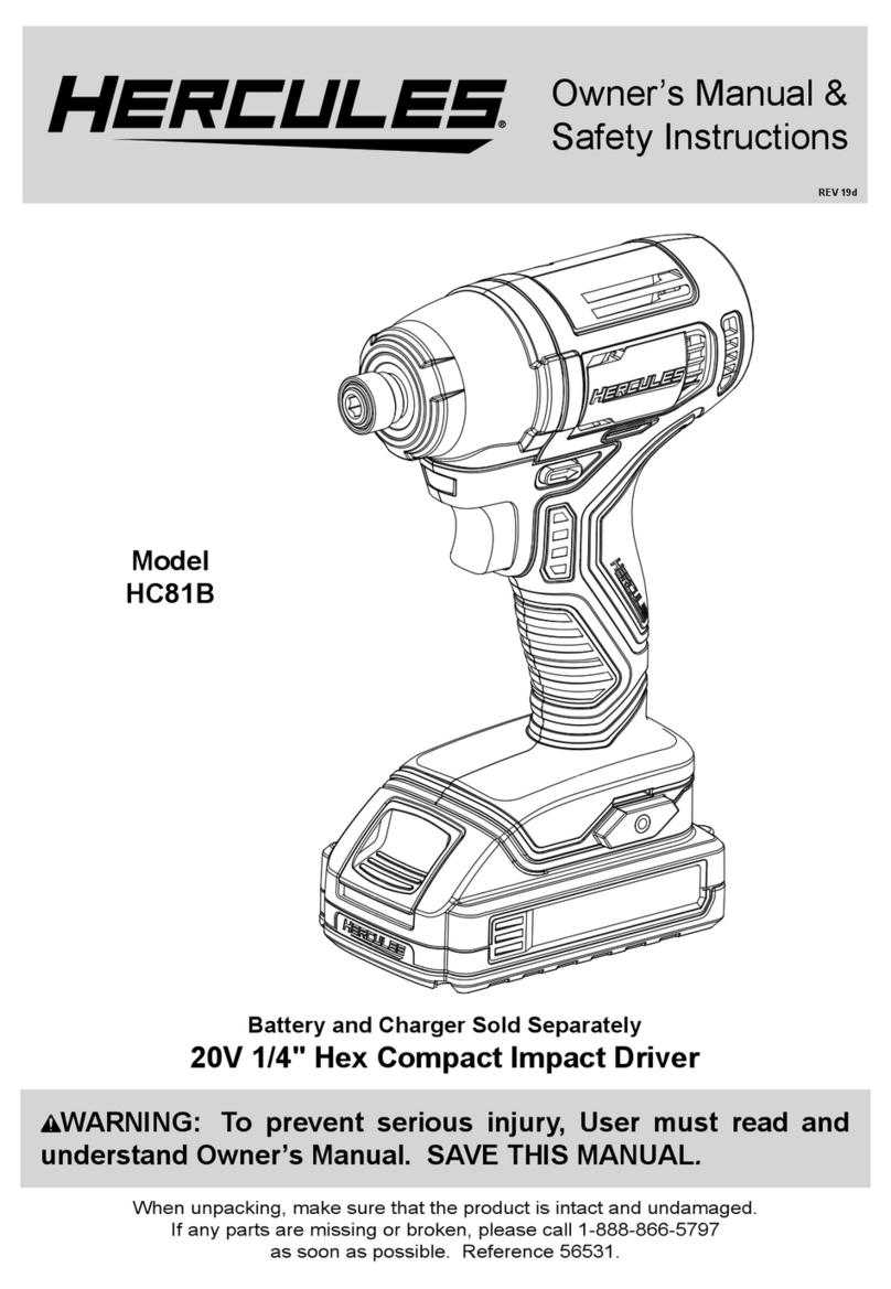 Hercules HC81B Owner's manual & safety instructions