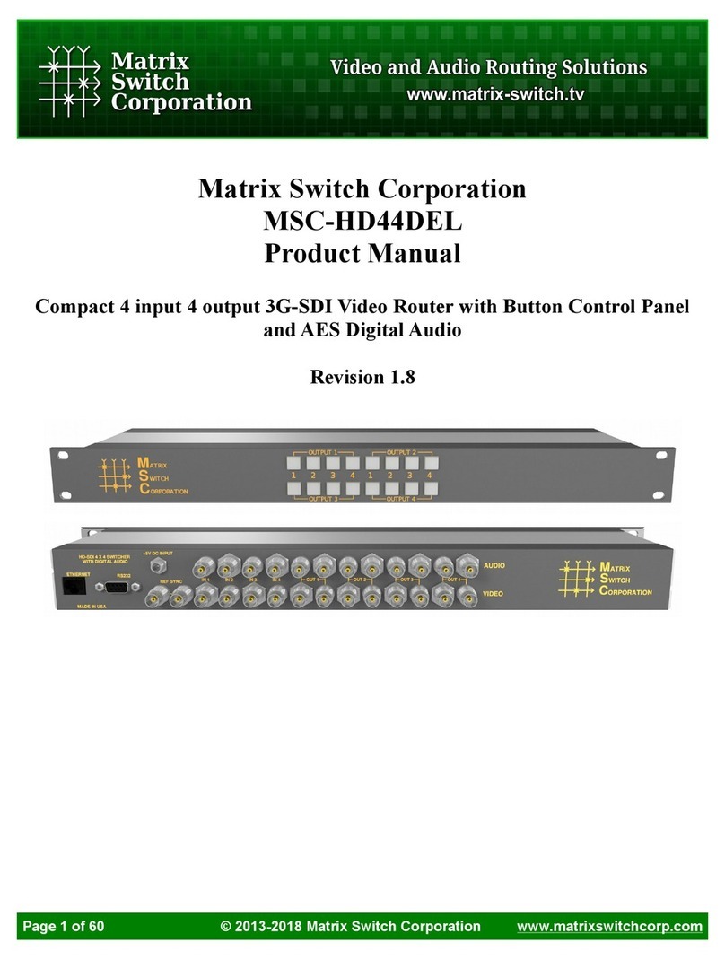 Matrix Switch Corporation MSC-HD44DEL product manual