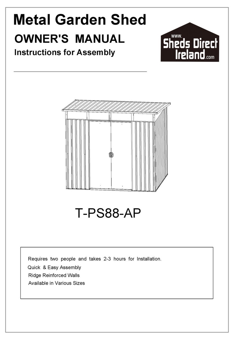 Sheds Direct Ireland T-PS88-AP owner's manual