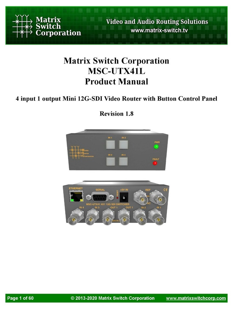 Matrix Switch Corporation MSC-UTX41L User manual