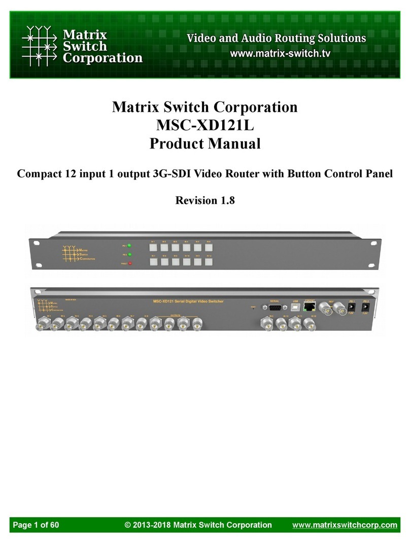 Matrix Switch Corporation MSC-XD121L User manual