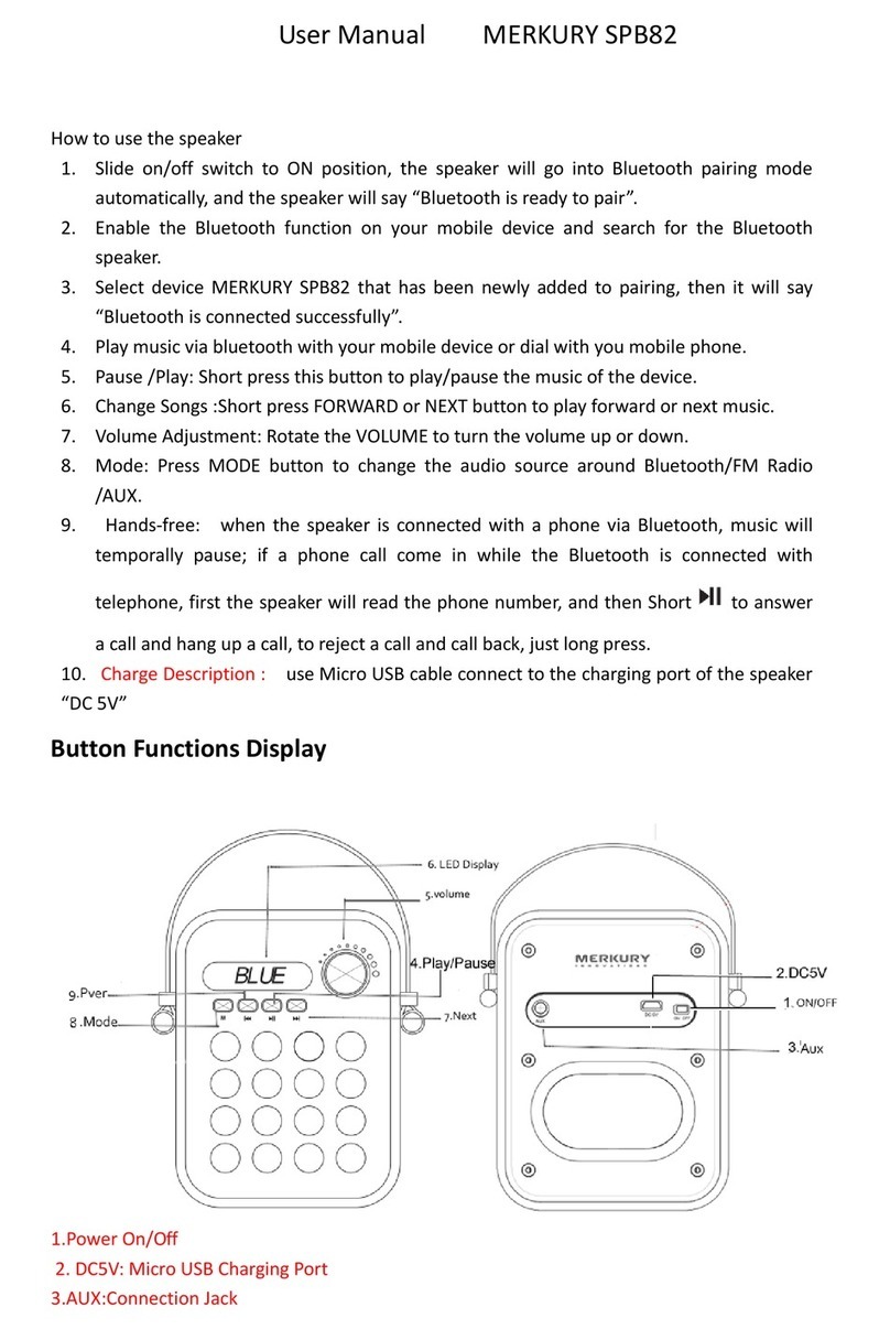 Merkury Innovations SPB82 user manual