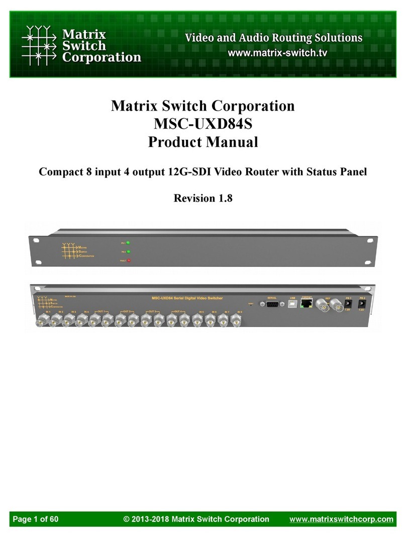 Matrix Switch Corporation MSC-UXD84S product manual