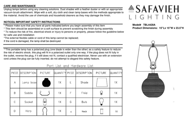 Safavieh TBL4428A User manual Safavieh TBL4428A User manual