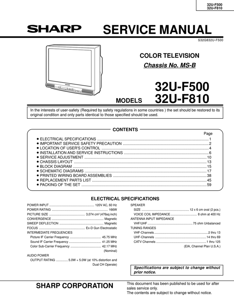 Sharp 32U-F500 User manual Sharp 32U-F500 User manual