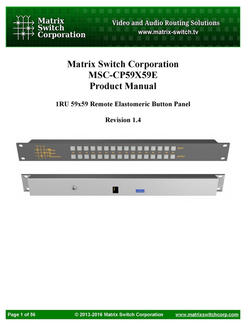 Matrix Switch Corporation MSC-CP59X59E User manual