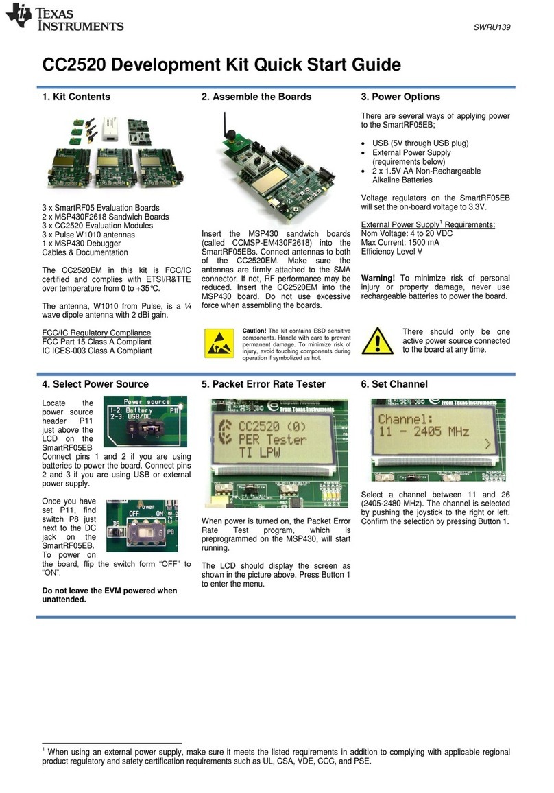 Texas Instruments CC2520EM quick start guide