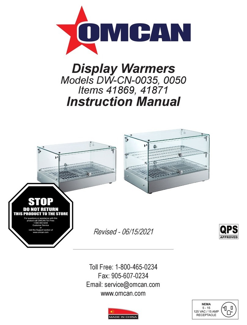 Omcan DW-CN-0035 instruction manual