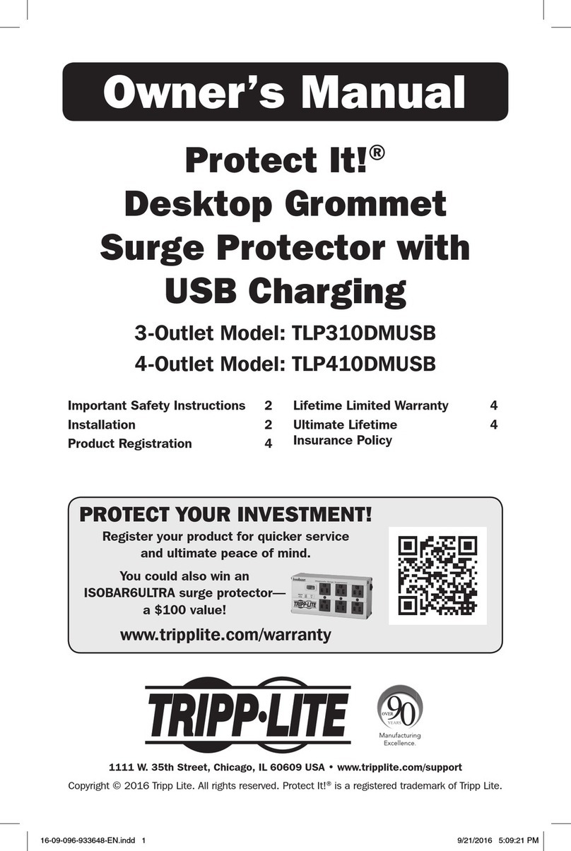 Tripp Lite Protect It! TLP310DMUSB User manual