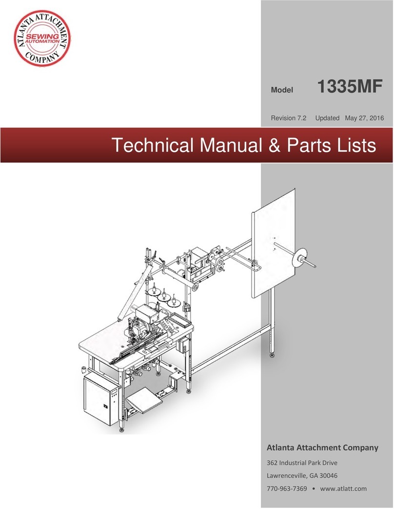 Atlanta Attachment Company 1335MF Technical Manual & Parts Lists Atlanta Attachment Company 1335MF Technical Manual & Parts Lists