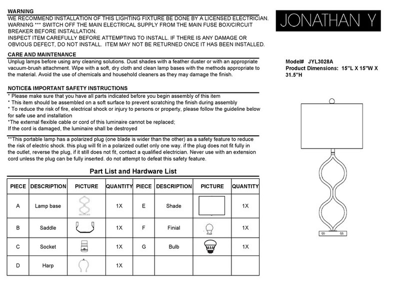JONATHAN Y JYL3028A quick start guide