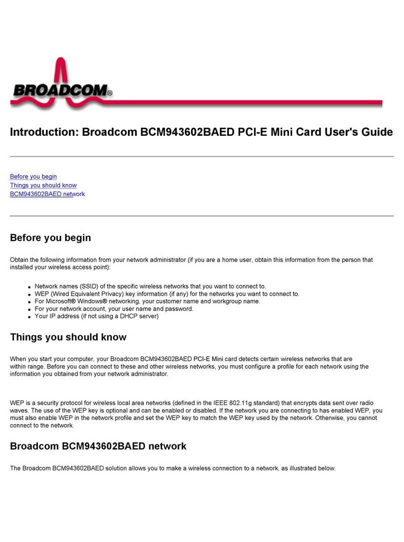 Broadcom BCM943602BAED User manual