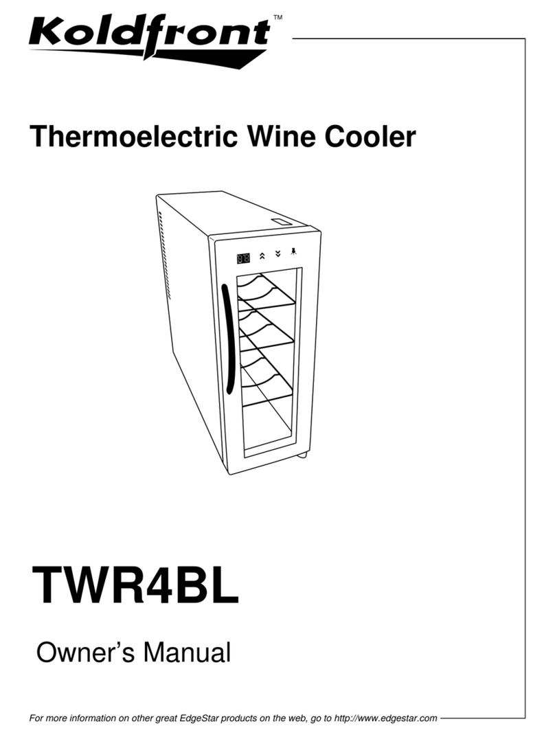 EdgeStar Koldfront TWR4BL owner's manual