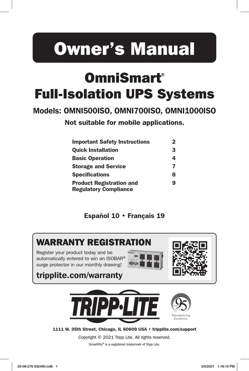 Tripp Lite OmniSmart OMNI700ISO User manual