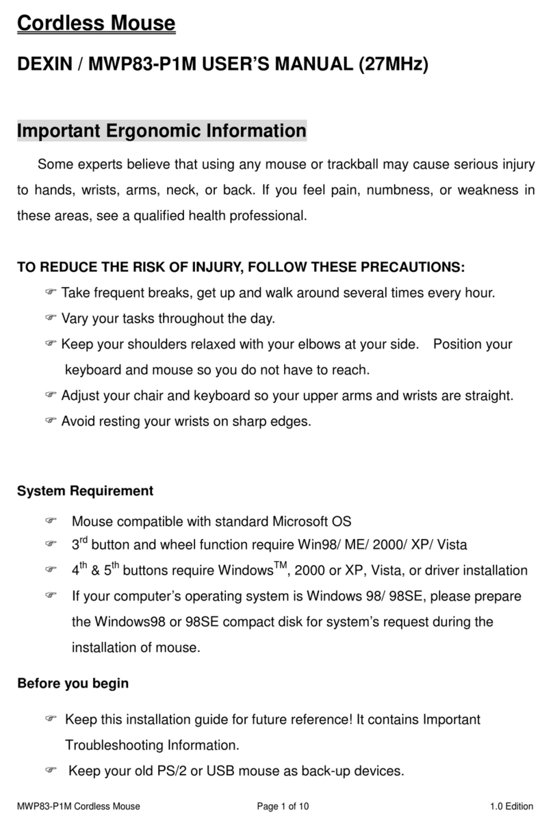 Dexin MWP83-P1M user manual