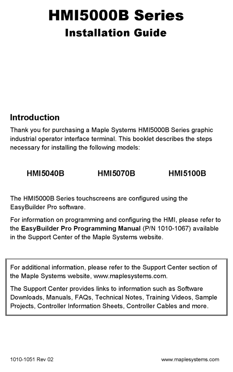 Maple Systems HMI5000B Series User manual Maple Systems HMI5000B Series User manual