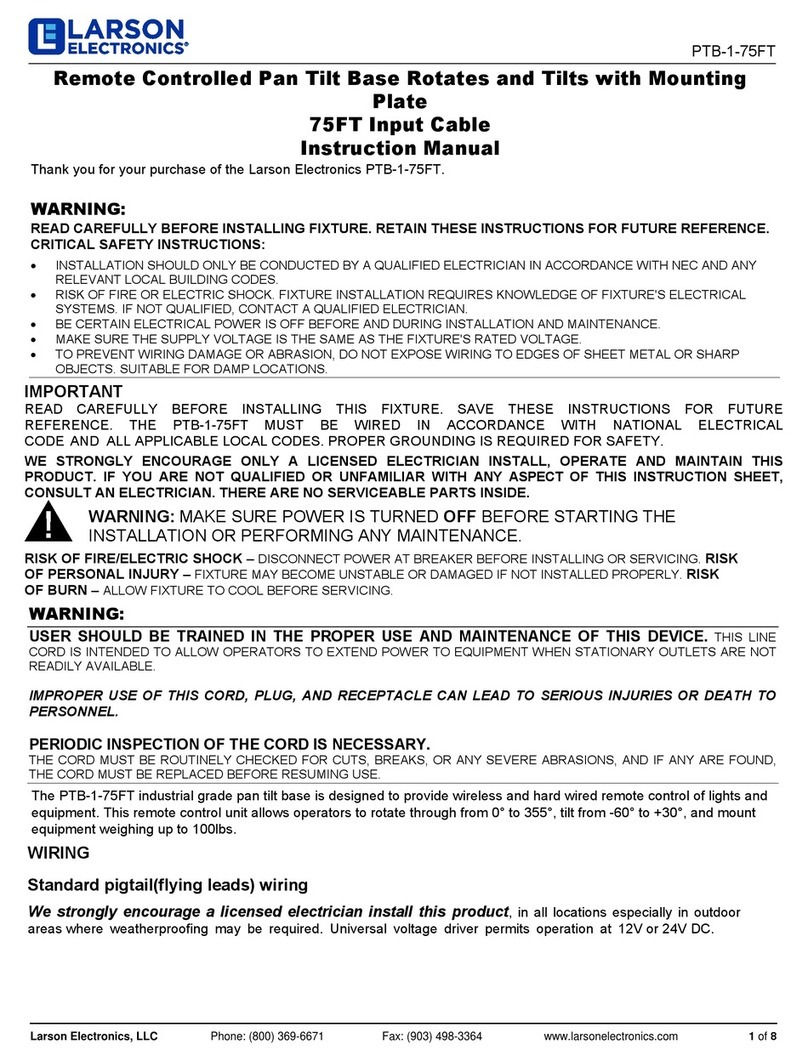 Larson Electronics PTB-1-75FT instruction manual