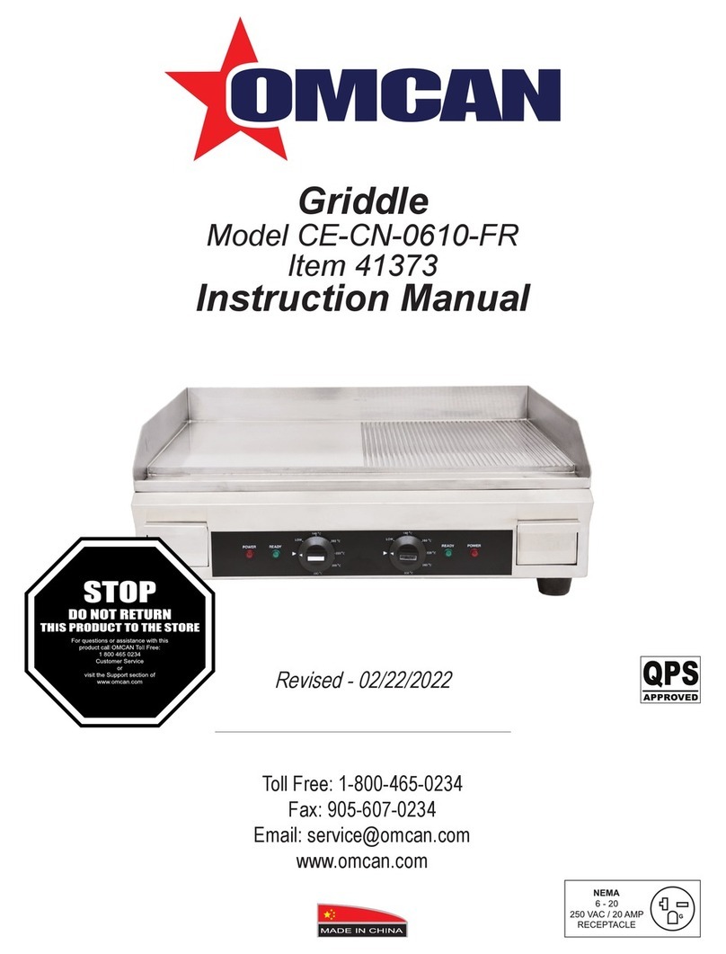 Omcan CE-CN-0610-FR instruction manual