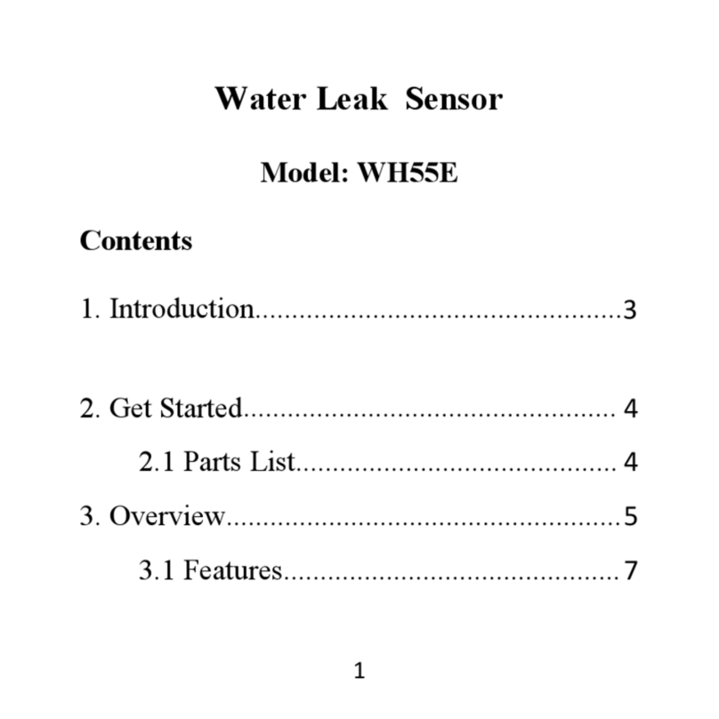 ECOWITT WH55E User manual
