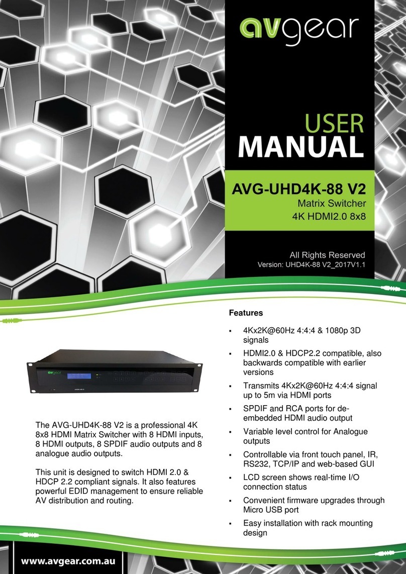 AVGear AVG-UHD4K-88 V2 user manual