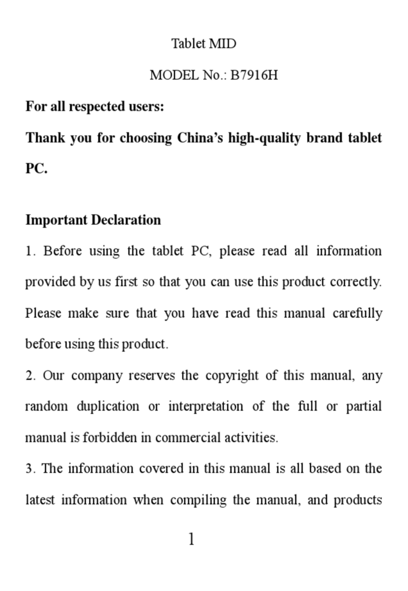 Qbex B7916H User manual