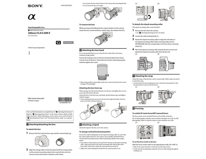 Sony SAL300F28G2 operating instructions