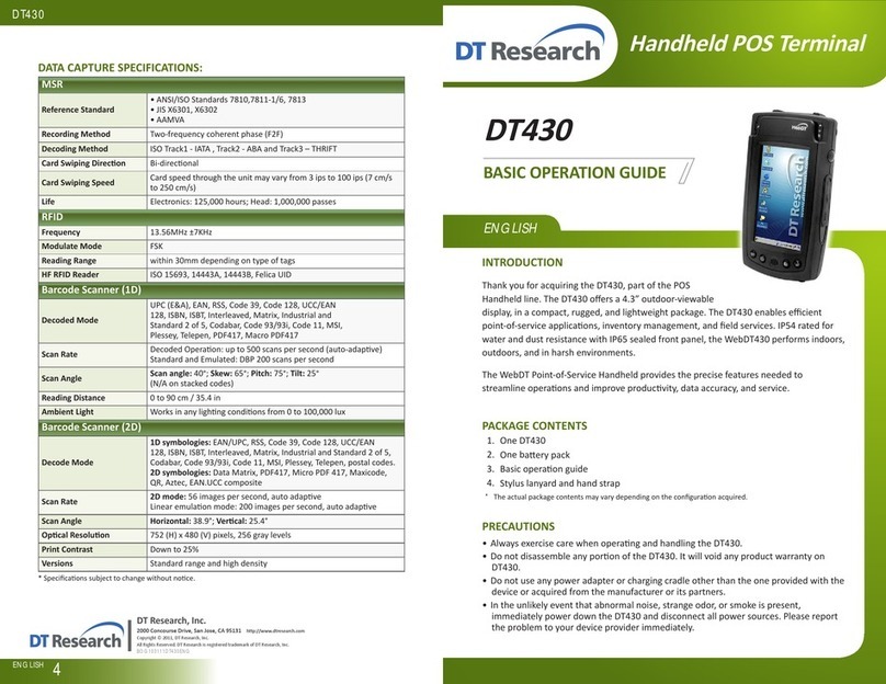 DT Research DT430 Assembly instructions