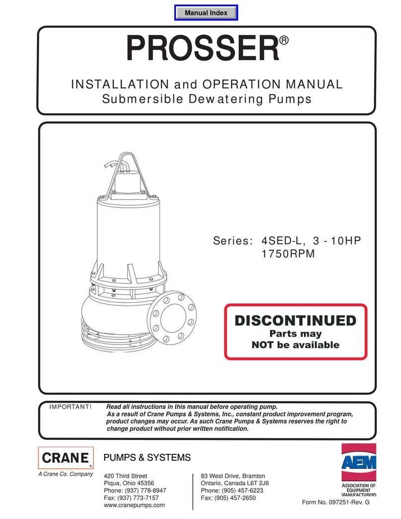 Crane PROSSER 4SED-L Series User manual