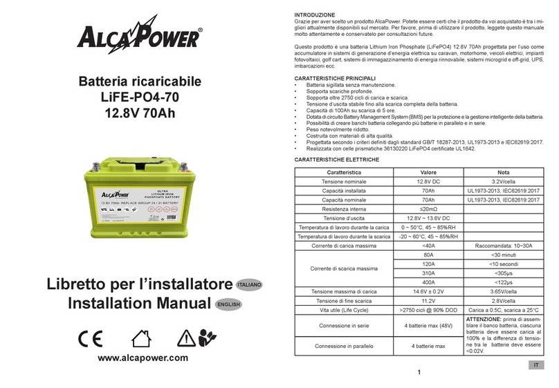 AlcaPower LiFE-PO4-70 installation manual