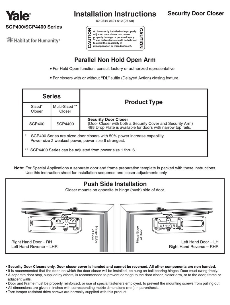 Yale SCP400 Series User manual